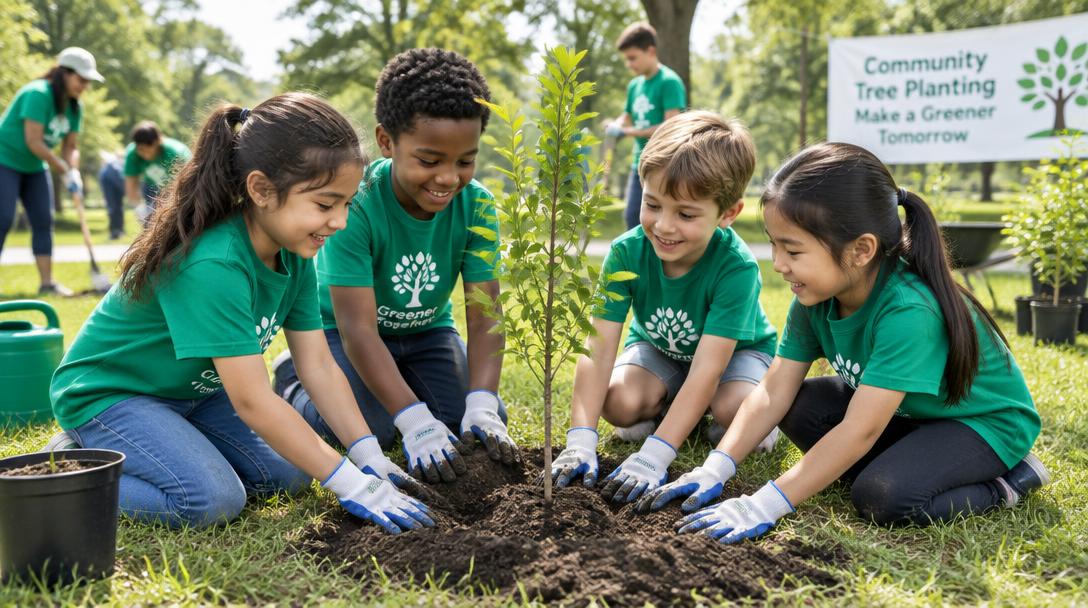 100 kids, 100 trees: one Saturday